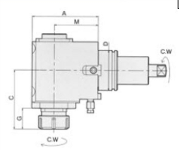 DW220-DF45-20-65K : VDI Radial Milling & Drilling Holder BMT w/ Internal Coolant, Chevalier FNL-220